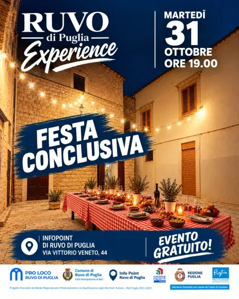 Festa di chiusura attività Ruvo di Puglia Experience