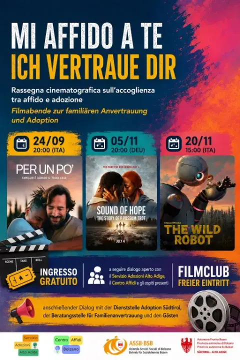 Mi affido a te: al Filmclub di Bolzano la 4ª rassegna dedicata all’accoglienza familiare